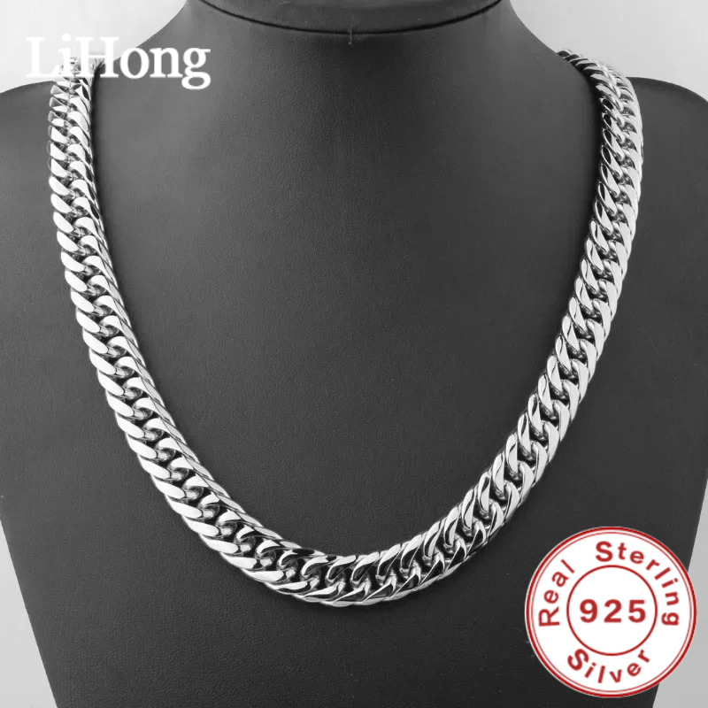 Cuban Link Chain 12Mm - สร้อยคอเงินแท้ 925 ขนาด 45-60 ซม. 10