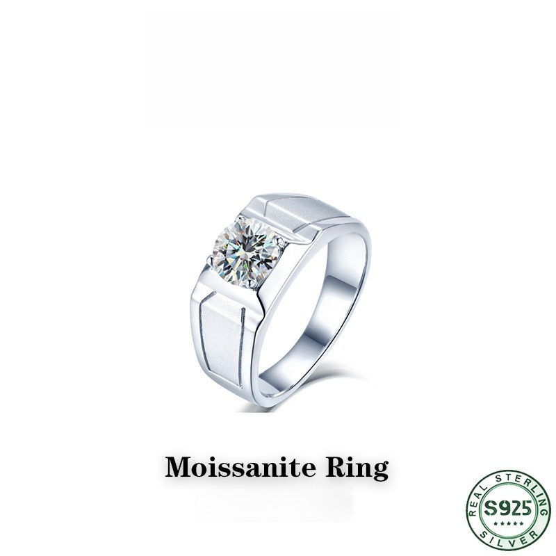 แหวนเงินแท้ S925 ดีไซน์สวย ขาย - Moissanite Engagement Ring 1 Carat บทวิจารณ์และราคา