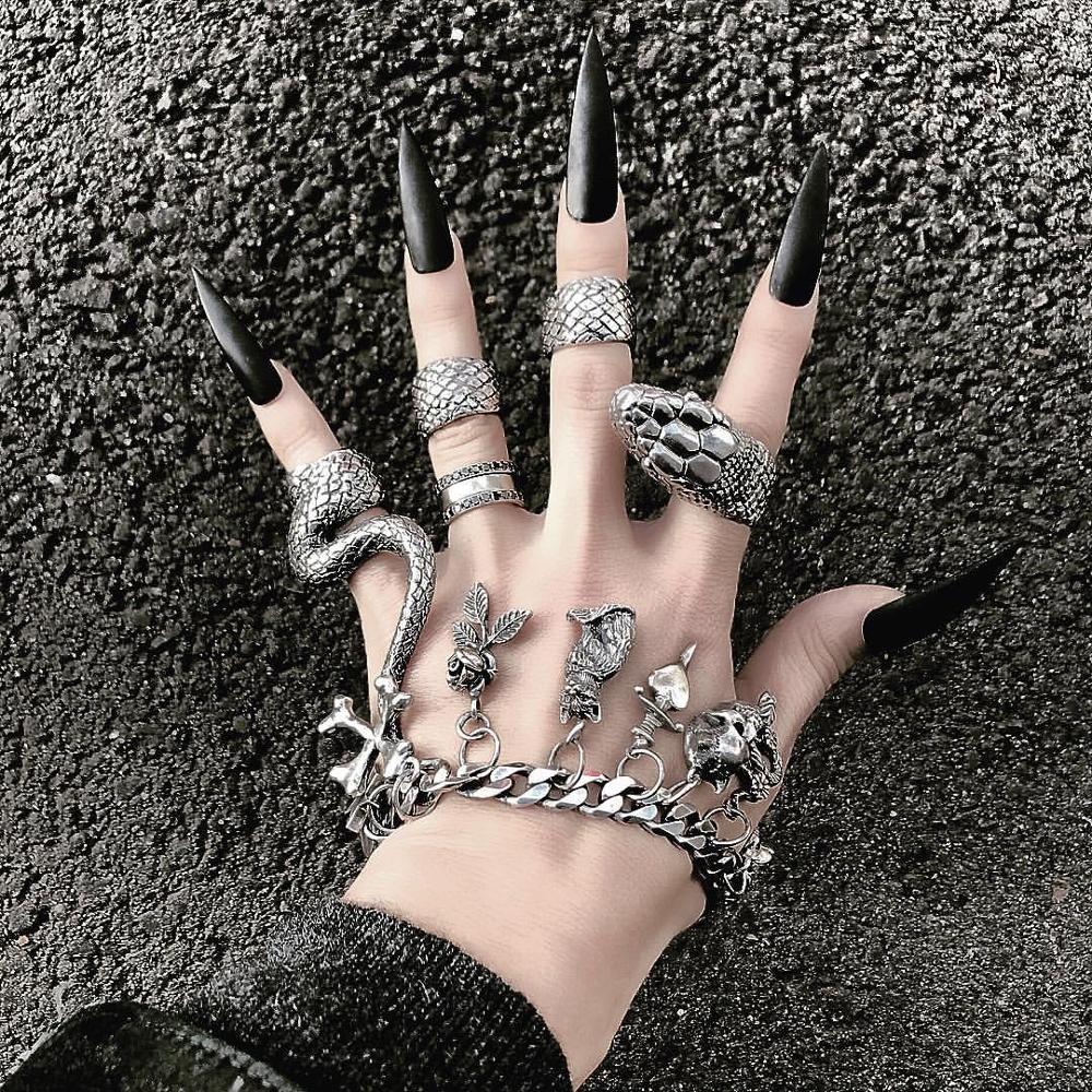 KMVEXO 4 ชิ้น/เซ็ตGothic Steam - Vintage Punk Knuckle Rings Set บทวิจารณ์และราคา