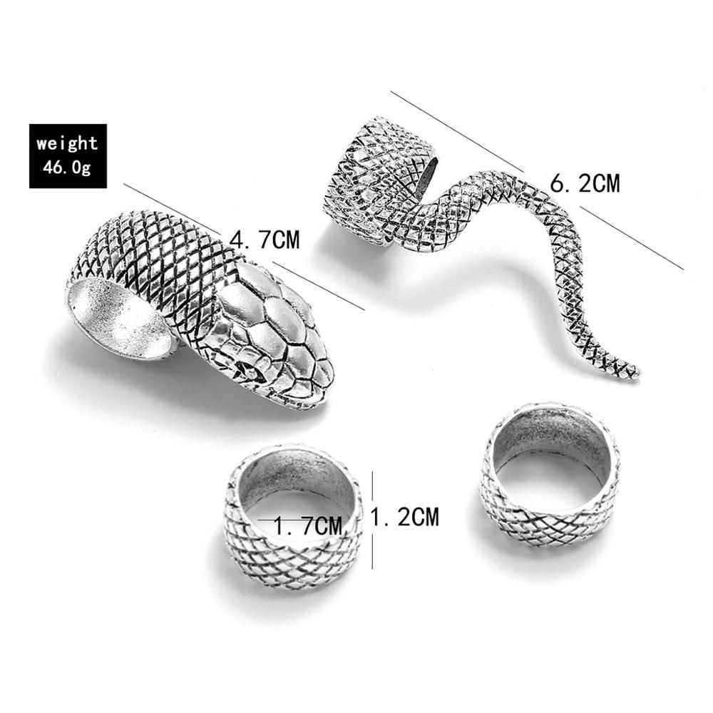 KMVEXO 4 ชิ้น/เซ็ตGothic Steam - Vintage Punk Knuckle Rings Set บทวิจารณ์และราคา