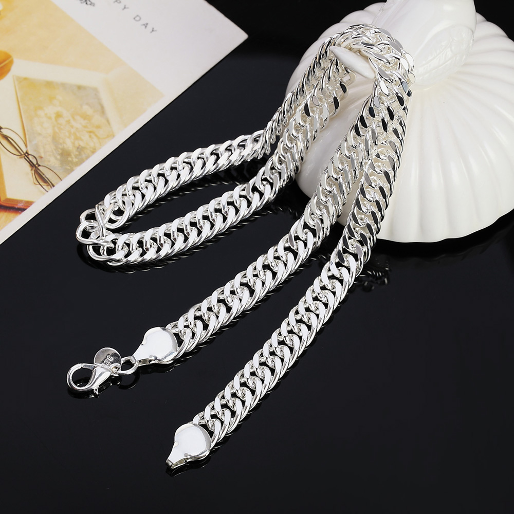 สร้อยคอเงินแท้ 925 แบบคิวบา ให - Cuban Link Chain 12Mm บทวิจารณ์และราคา