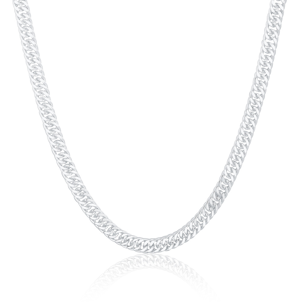สร้อยคอเงินแท้ 925 ใหม่ ขนาด 2 - Cuban Link Chain 12Mm บทวิจารณ์และราคา