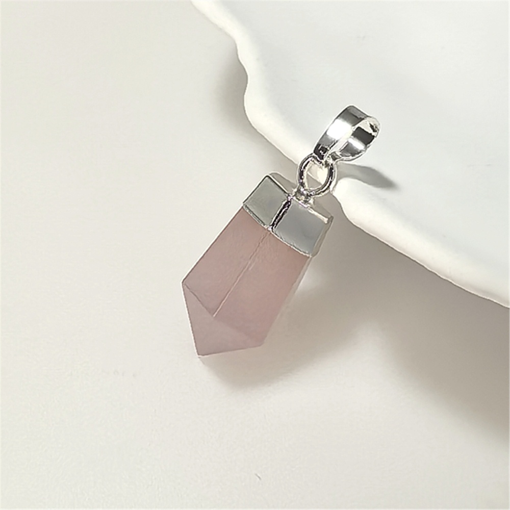 1 ชิ้นจี้คริสตัลธรรมชาติเงินหก - Crystal Pendant Necklace Natural Stone บทวิจารณ์และราคา