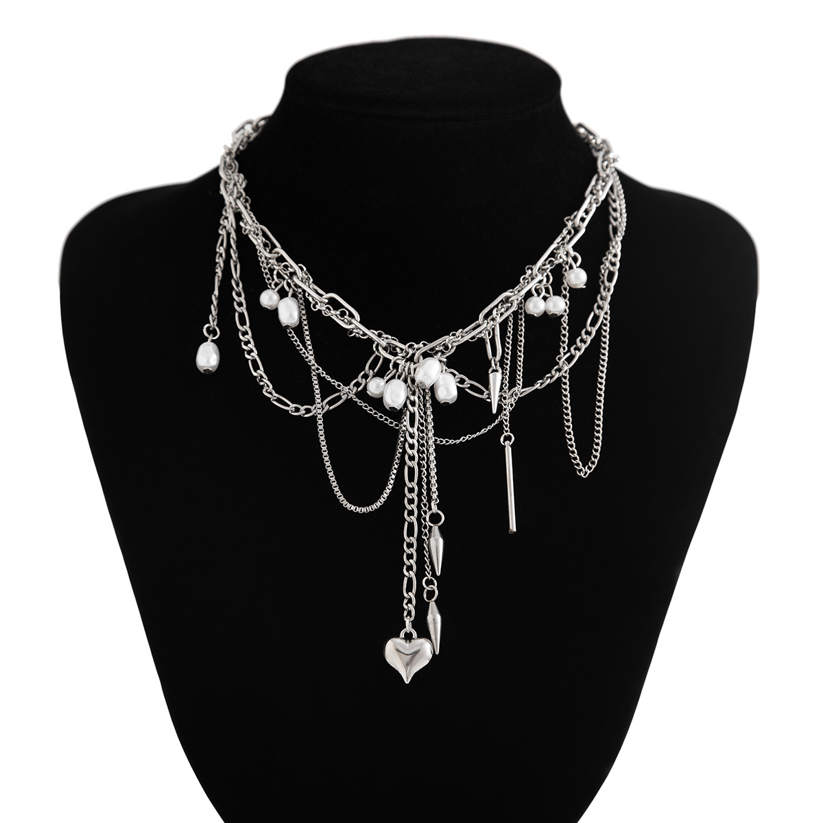 สร้อยคอไข่มุกเทียมวินเทจทรงไม่ - Pearl Choker Necklace Vintage บทวิจารณ์และราคา