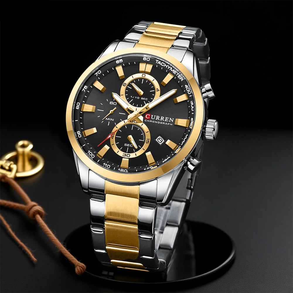 CURREN ลำลองควอตซ์โครโนสปอร์ตน - Watch Accessories บทวิจารณ์และราคา