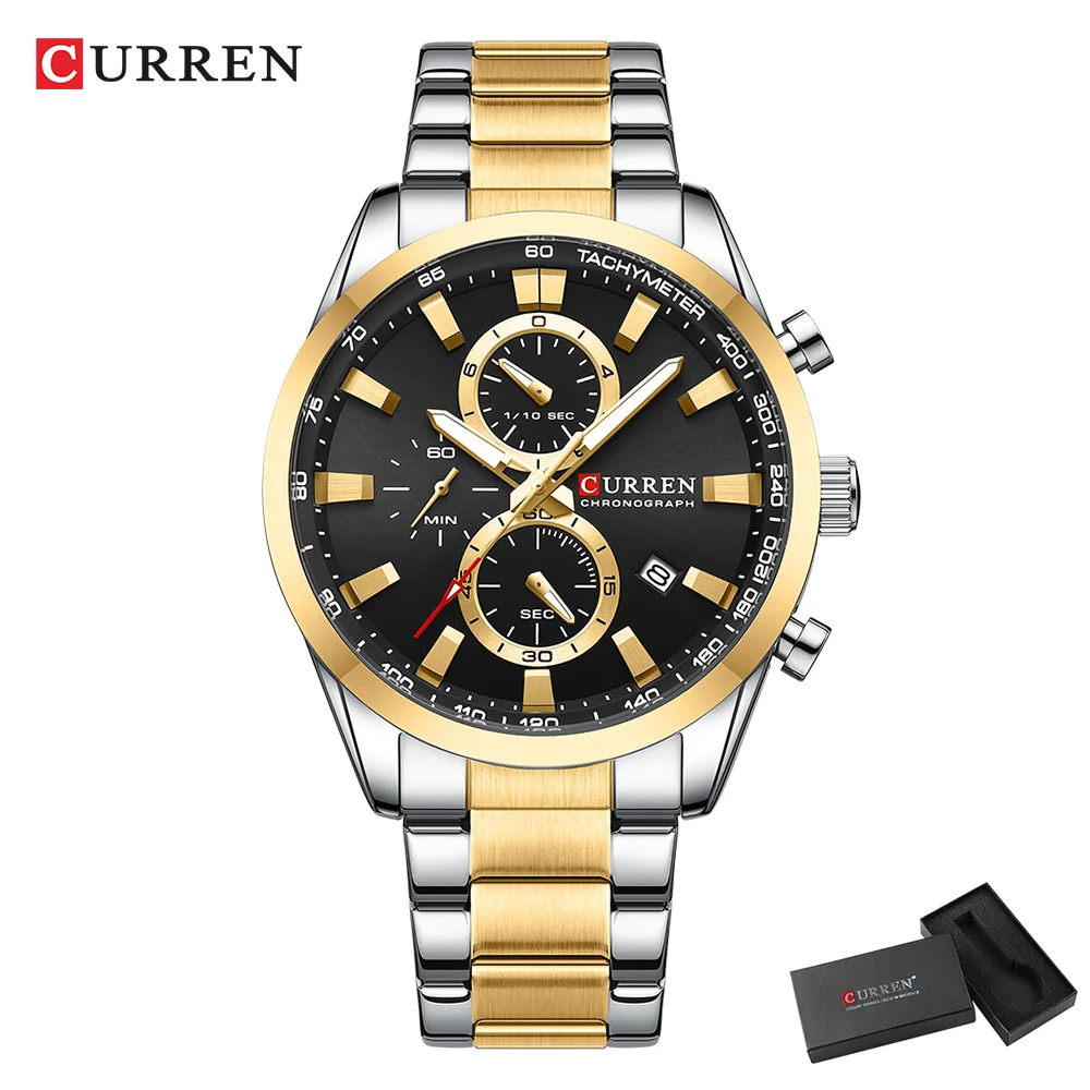 CURREN ลำลองควอตซ์โครโนสปอร์ตน - Watch Accessories บทวิจารณ์และราคา