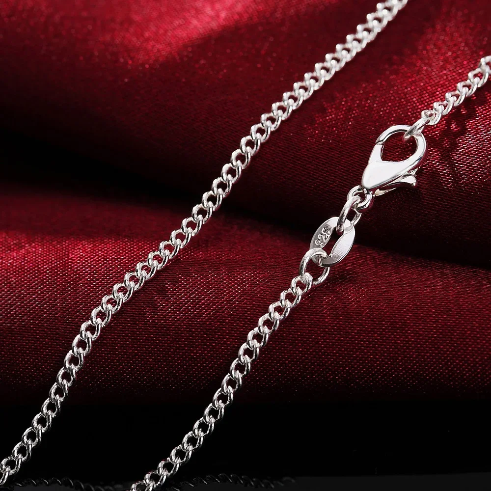 40-75ซม. 925สเตอร์ลิงสร้อยคอเง - 925 Sterling Silver Chain Necklace Men บทวิจารณ์และราคา