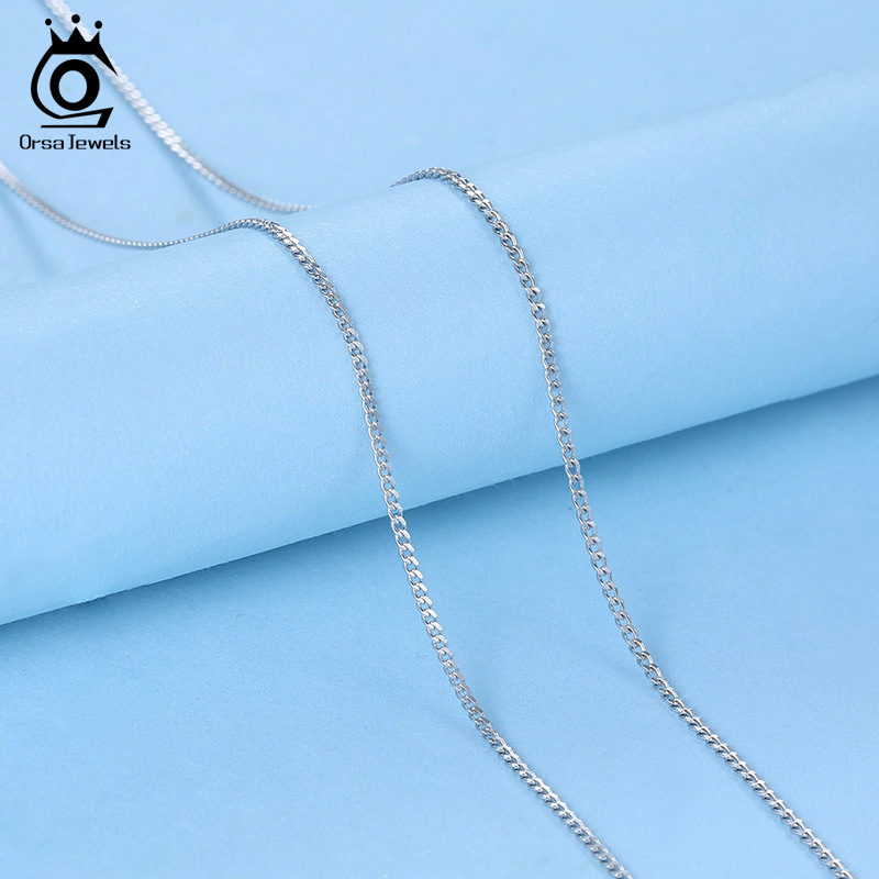ORSA JEWELS ภาษาอิตาเลี่ยน925เ - 925 Sterling Silver Chain Necklace Men บทวิจารณ์และราคา